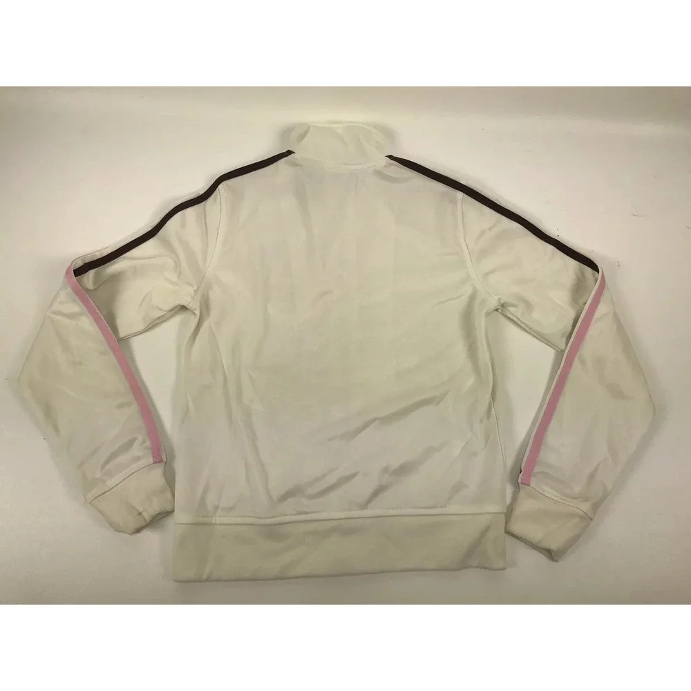 Disney Bambi Track Jacket Youth Size Small White PInk Vintage